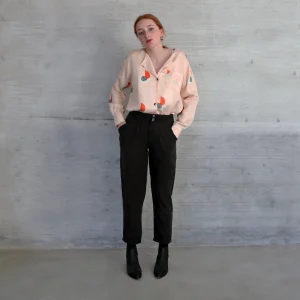 Rosa bedruckte Nicky-Bluse