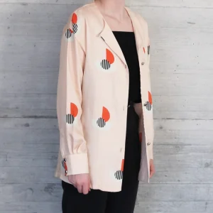 Rosa bedruckte Nicky-Bluse