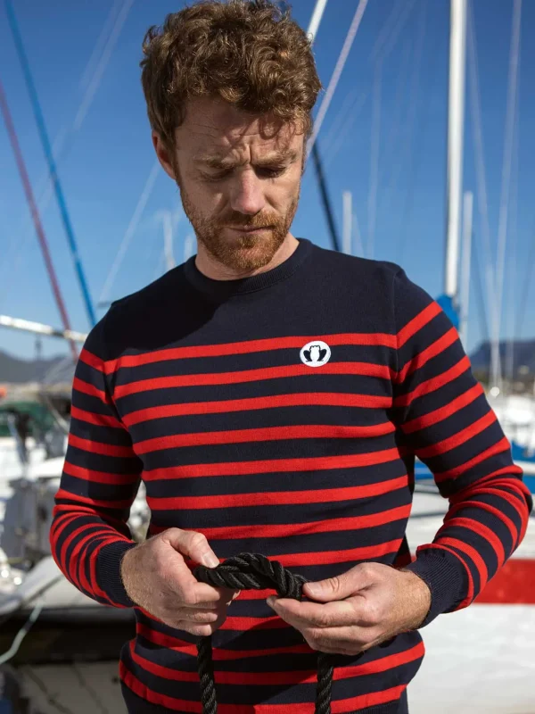 Roter Herrenpullover von La Marinière