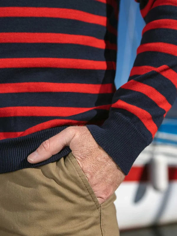 Roter Herrenpullover von La Marinière