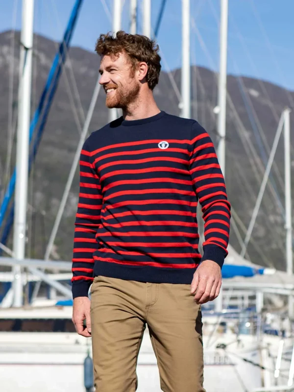 Roter Herrenpullover von La Marinière