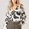 Schwarze und Weisse Bluse Kauri