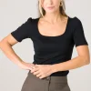 Schwarzes Damen T-Shirt Hoya