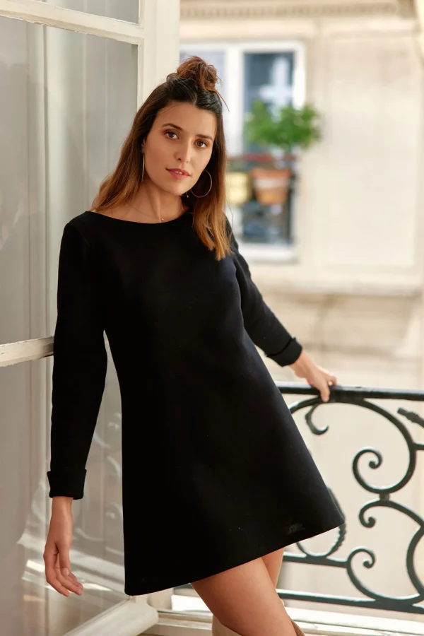 Schwarzes kurzes Kleid Romy