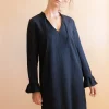 Schwarzes Tencel-Kleid Henné