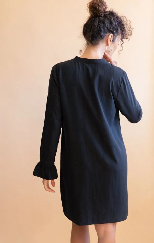 Schwarzes Tencel-Kleid Henné