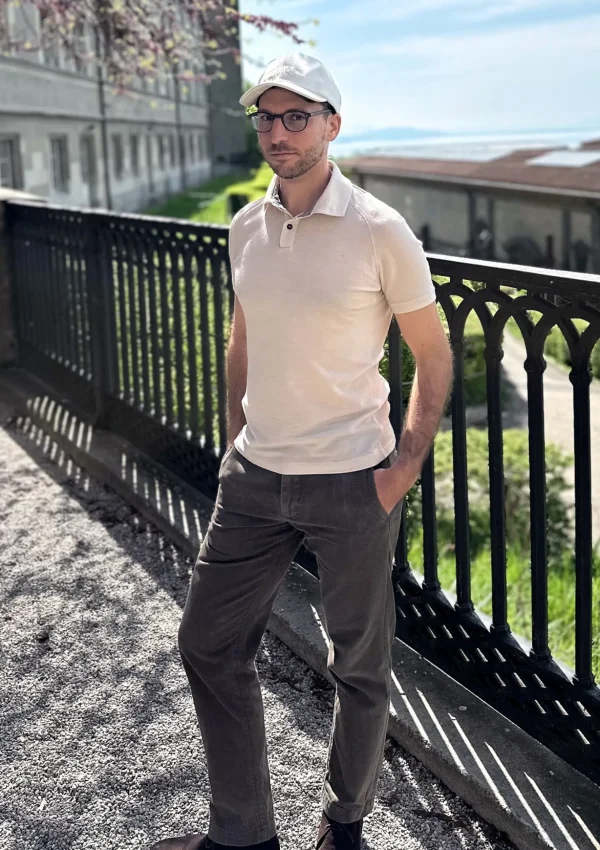 Slim Herren Poloshirt Beige