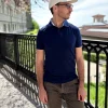 Slim Herren Poloshirt Navy