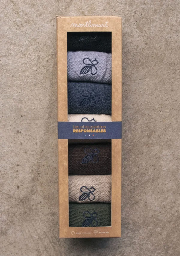 Socken Wochenbox aus Bio-Baumwolle
