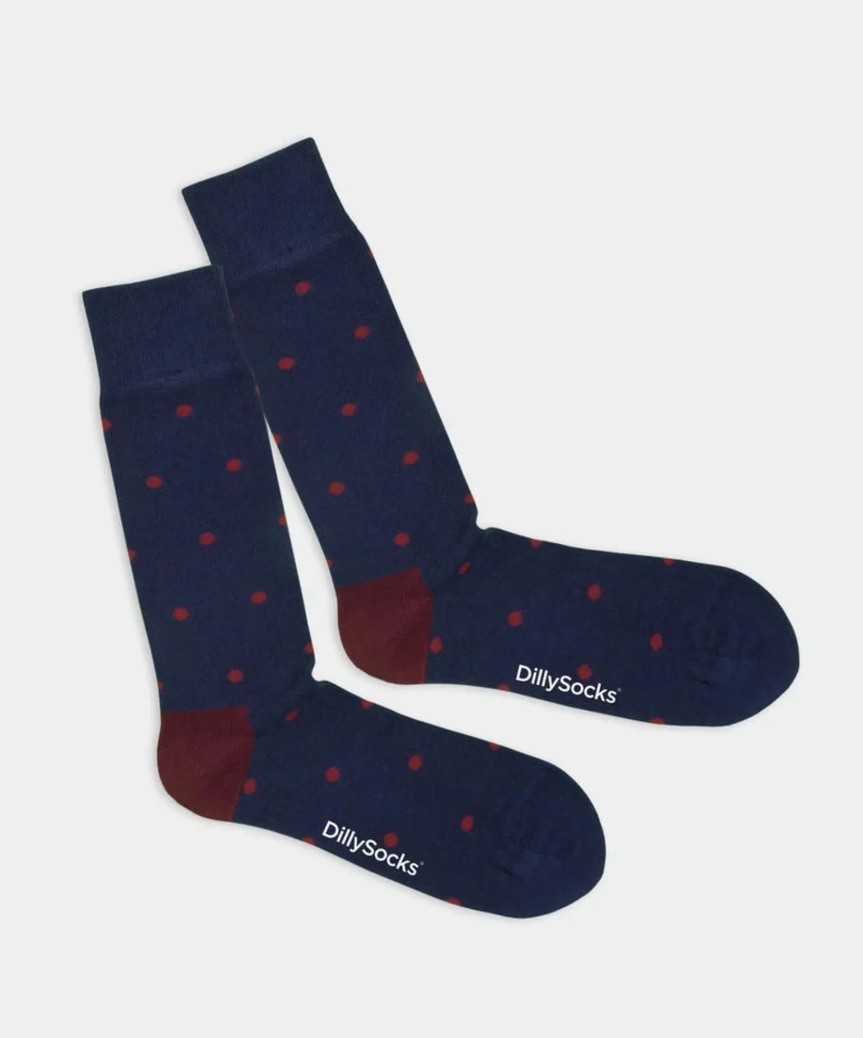 sparse_red_dots_socken_au_1.webp Sparse Red Dots Socken aus Bio-Baumwolle