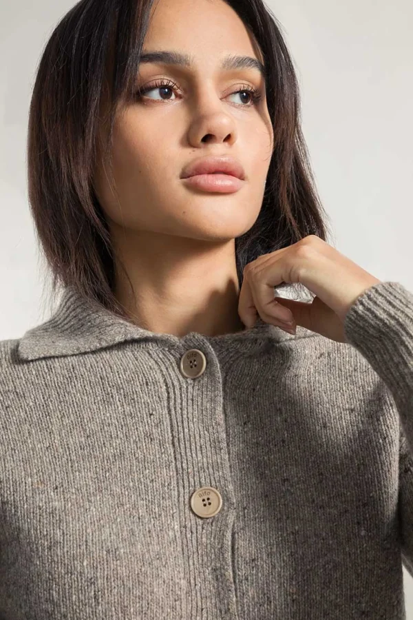 Strickjacke aus recyceltem Kaschmir Cecilia Beige