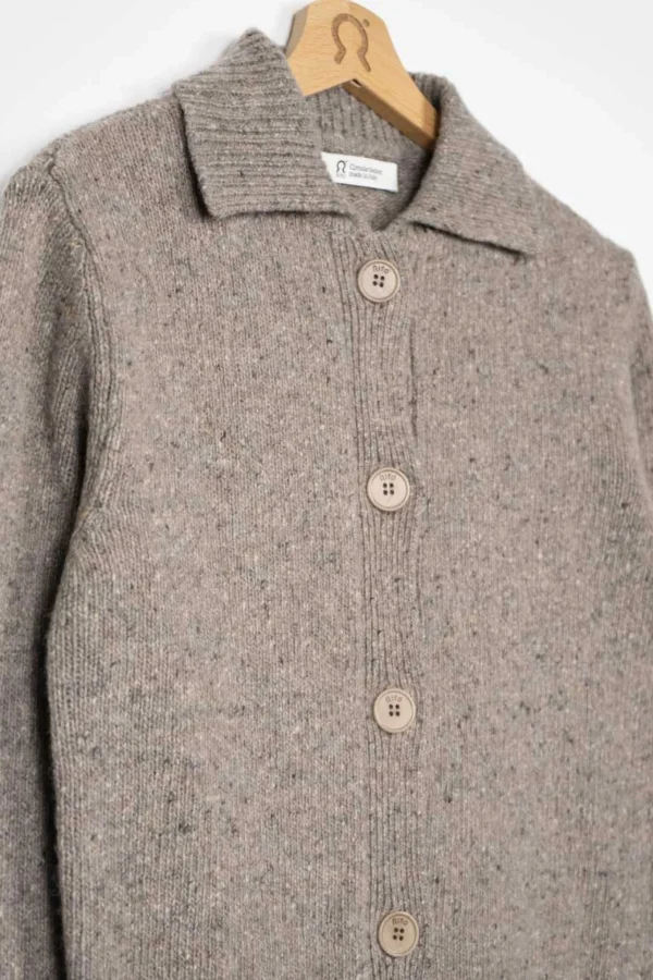 Strickjacke aus recyceltem Kaschmir Cecilia Beige