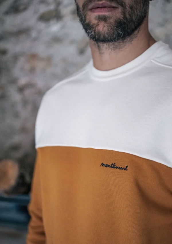 Sweatshirt aus Bio-Baumwolle Climat Senf