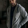 Sweatshirt mit Reissverschluss Détente grau meliert
