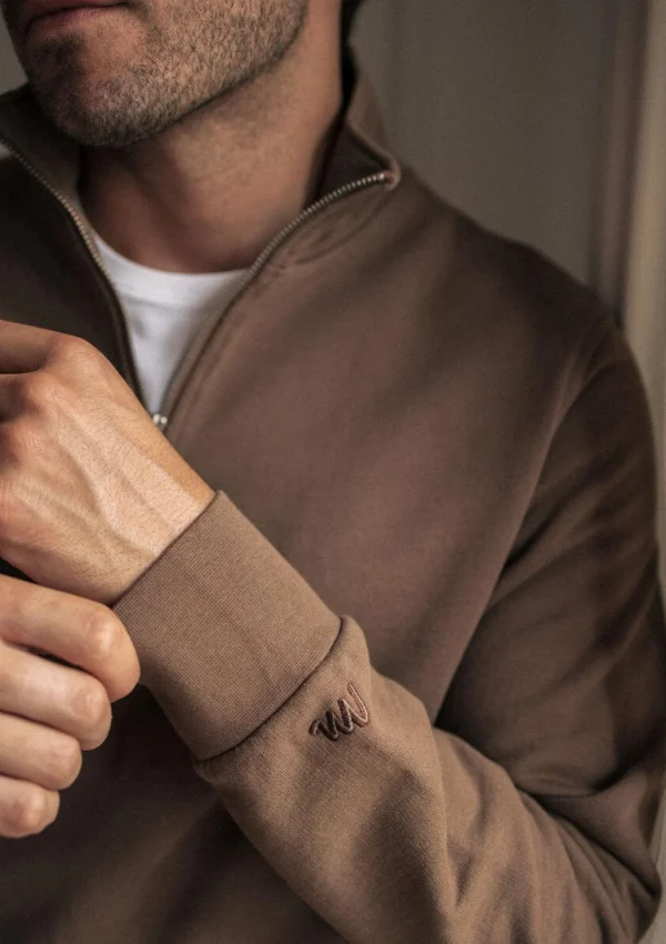 Sweatshirt mit Trucker-Kragen Union Braun