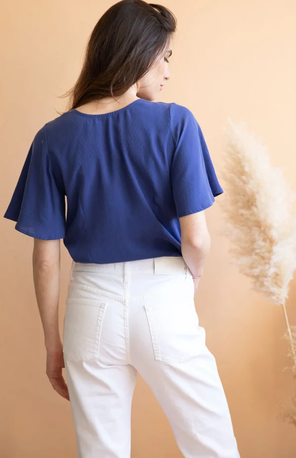 Tencel Bluse Lys blau