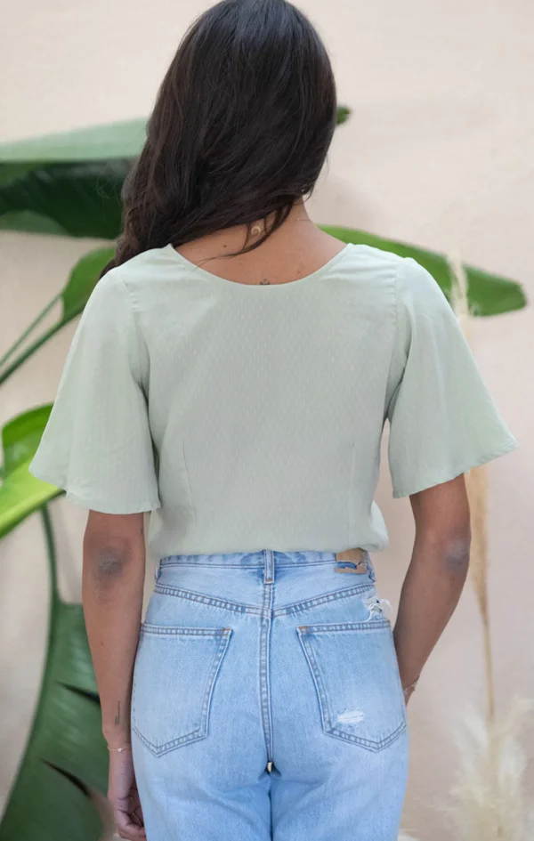 Tencel Bluse Lys matcha grün