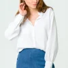 Tencel Damen-Bluse Kauri weiss