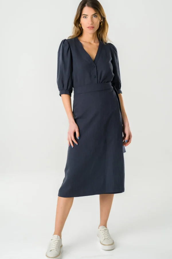 Tencel Midikleid Victoria Schwarz