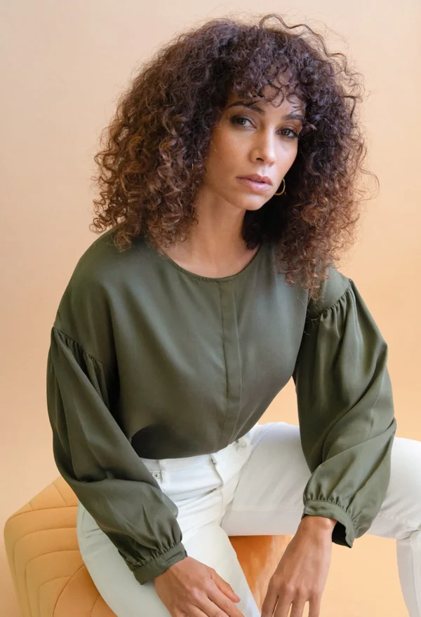 Tencel-Bluse Narcisse Khaki