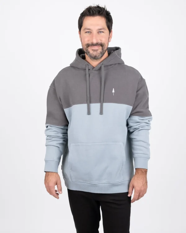 TreeHoodie Colorblock Anthracite-Blue