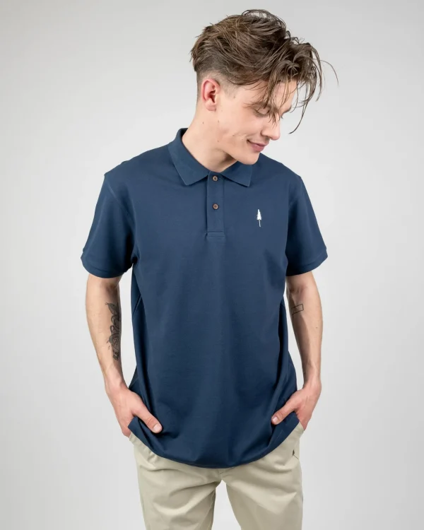 Treepolo Navy Herren-Poloshirt aus Bio-Baumwolle