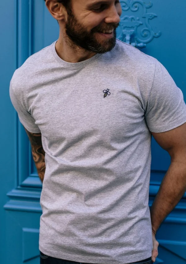 T-Shirt aus Bio-Baumwolle Essaim grau meliert