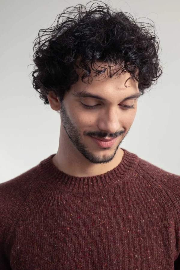 Unisex Kaschmir-Pullover Alfredo Orange Corten