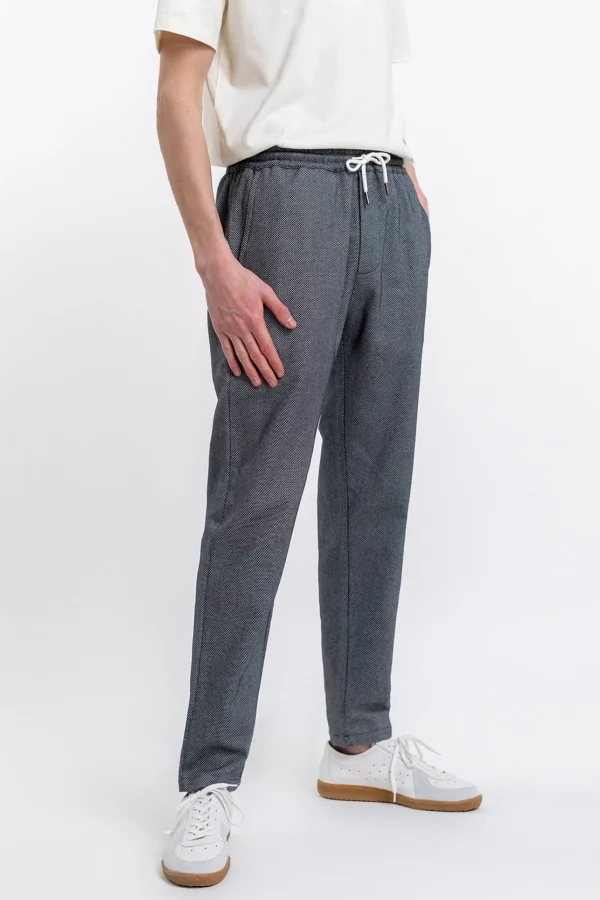 Unisex Schwarz karierte Freizeithose