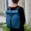 Upcycled Urbaner Rucksack - Blau