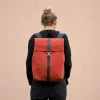 Upcycled Urbaner Rucksack  - Ockerfarbe