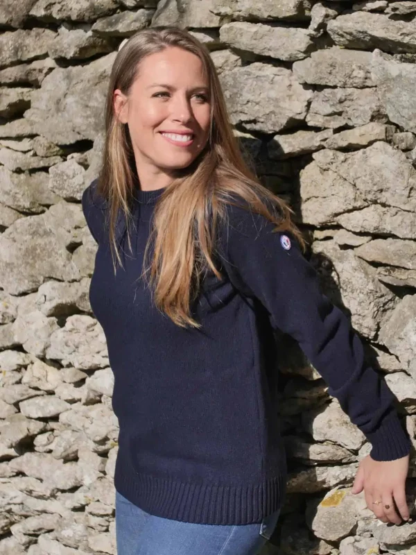 Warme Merinopullover Le Frileux Navy