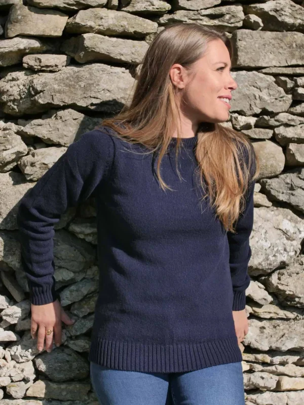 Warme Merinopullover Le Frileux Navy