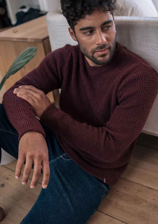 Warmer Wolle-Pullover Origine Bordeaux
