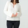 Wolle Polopullover für Damen Torreya Weiss