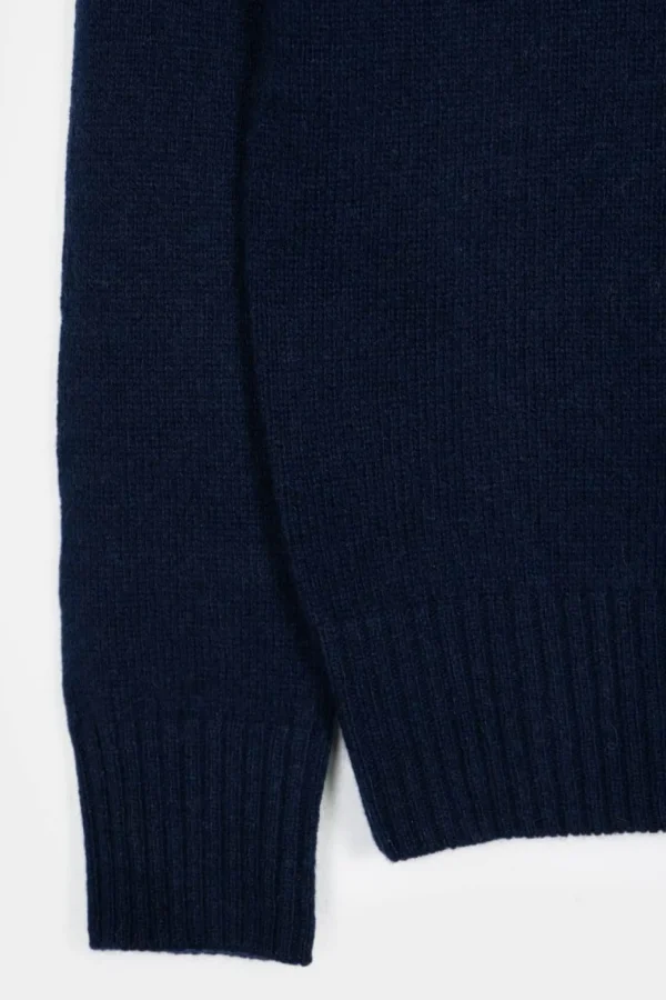 Wolle-Pullover Laura Marineblau