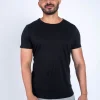 Zumoi Leinen-T-Shirt Schwarz