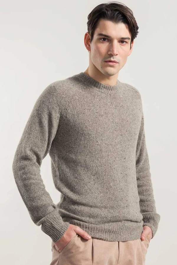 Alfredo Grey Unisex-Pullover aus recyceltem Kaschmir