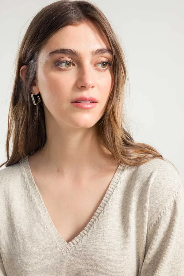 Baumwolle Damenpullover Arianna Beige