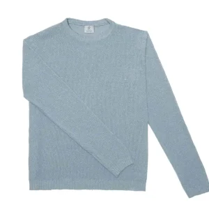 Baumwollpullover Gino Mittelmeerblau