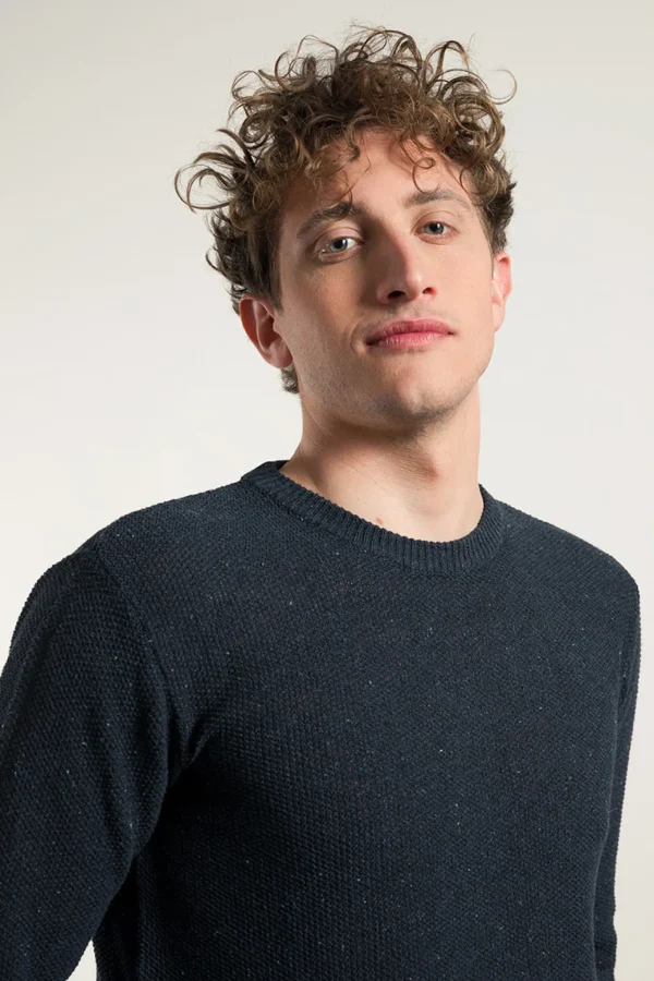 Baumwollpullover Gino Schwarz