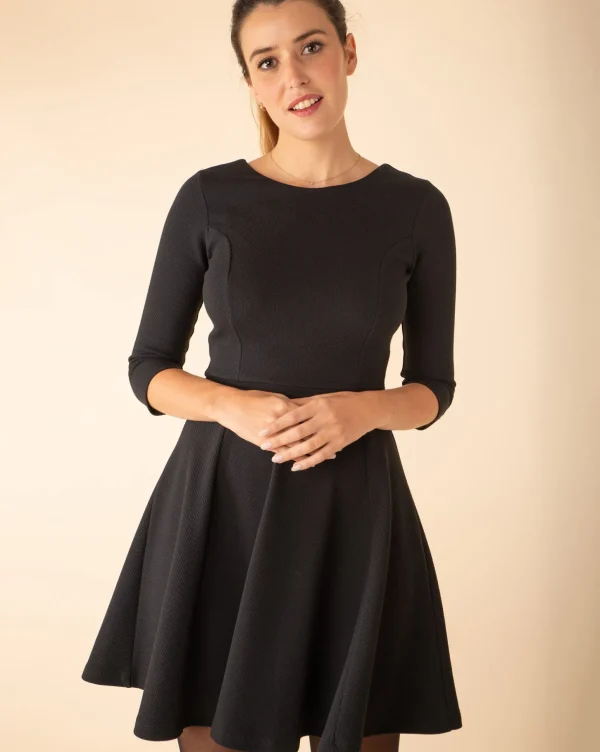 Bio-Baumwolle Schwarzes Kleid Emma