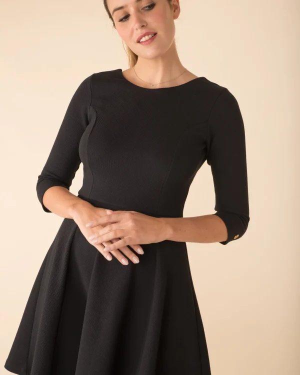 Bio-Baumwolle Schwarzes Kleid Emma