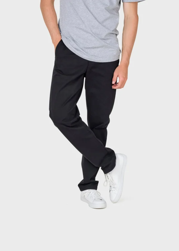 Chino Bio-Baumwolle Chino Allan Twill Schwarz