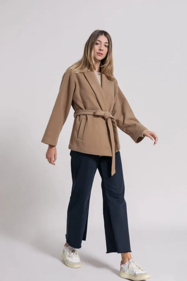 Damen Kimonomantel Ginko beige