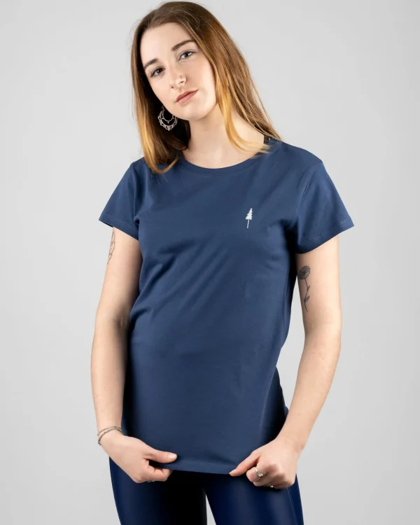 Damen T-Shirt aus Bio-Baumwolle Treeshirt Navy