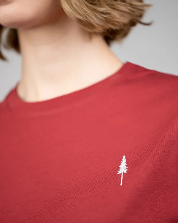 Damen T-Shirt aus Bio-Baumwolle Treeshirt Rot