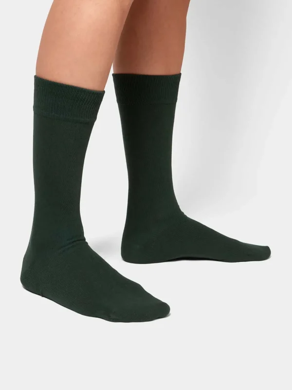 Dreier Pack - Einfarbige grüne Socken