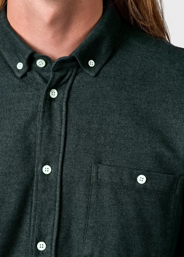 Herren Flanellhemd Benjamin Olive