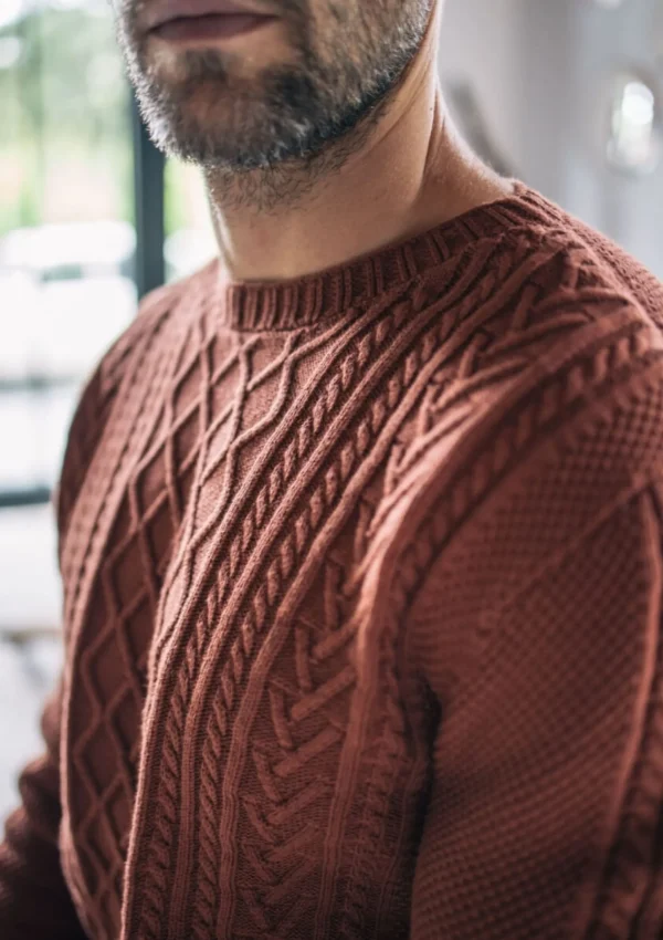 Herren Strickpullover Véritable Terracotta